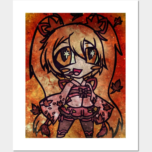 Autumn Miku Wall Art by ScribbleSketchScoo